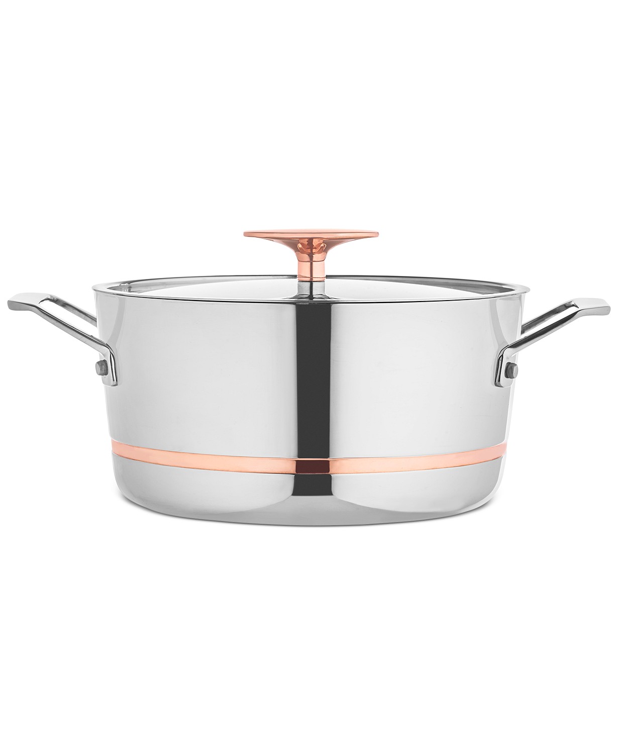 Macys Hotel Collection Stainless Steel 3Qt. Soup Pot with Copper