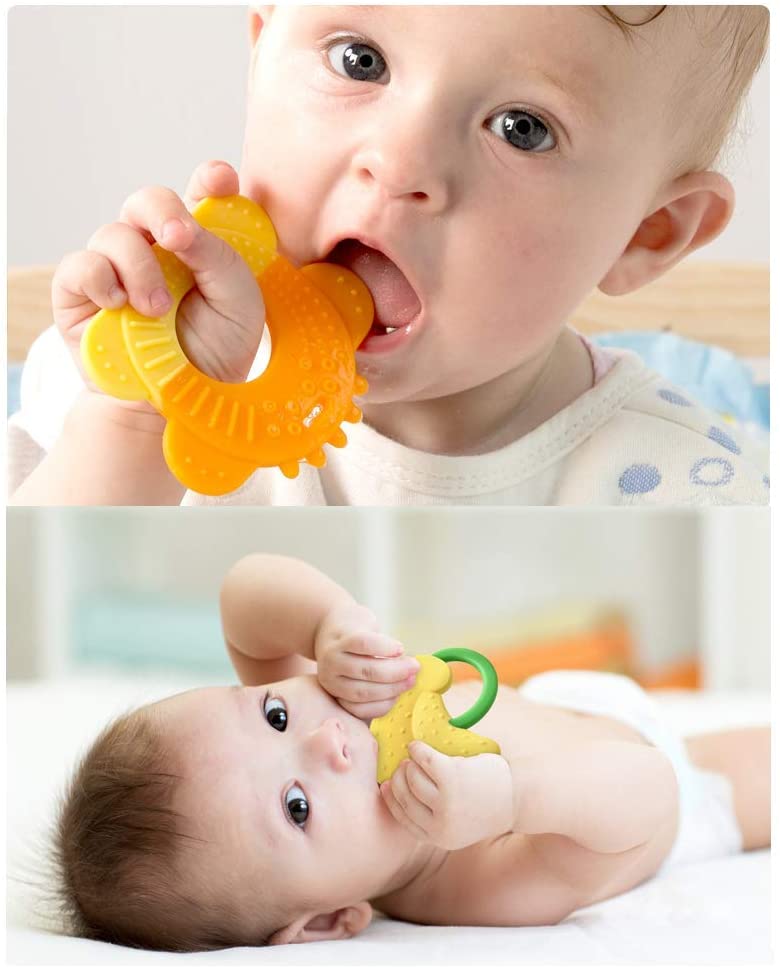 Amazon - Silicone Baby Teething Toys, Teether Sensory Toy for 3 to 12 ...