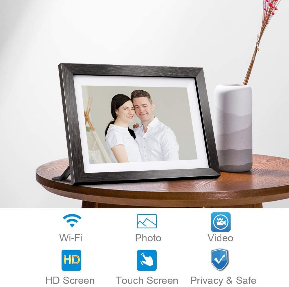 Amazon BIHIWOIA Digital Picture Frame WiFi 10.1 Inch Digital Photo