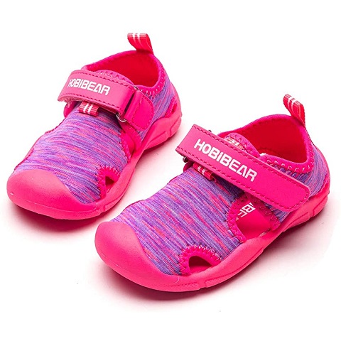 Amazon - HOBIBEAR Boys Girls Water Shoes Quick Dry Closed-Toe Aquatic ...