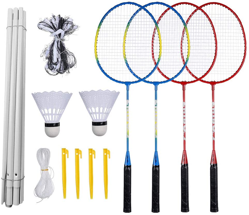 Amazon QIANSKY Badminton Set, Portable Outdoor Sport Badminton Set