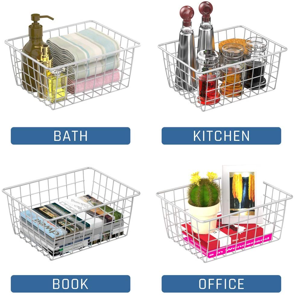 Amazon Wire Storage Basket iSPECLE Metal Wire Baskets for Storage
