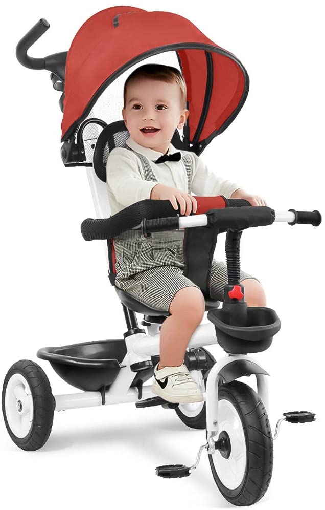 Amazon OOTORI Toddler Tricycle, 4 in 1 Stroll Trike with Adjustable