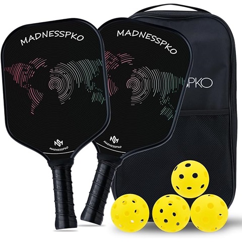 Amazon - Pickleball Paddles-Frosted Fiberglass Pickleball Paddle set of ...