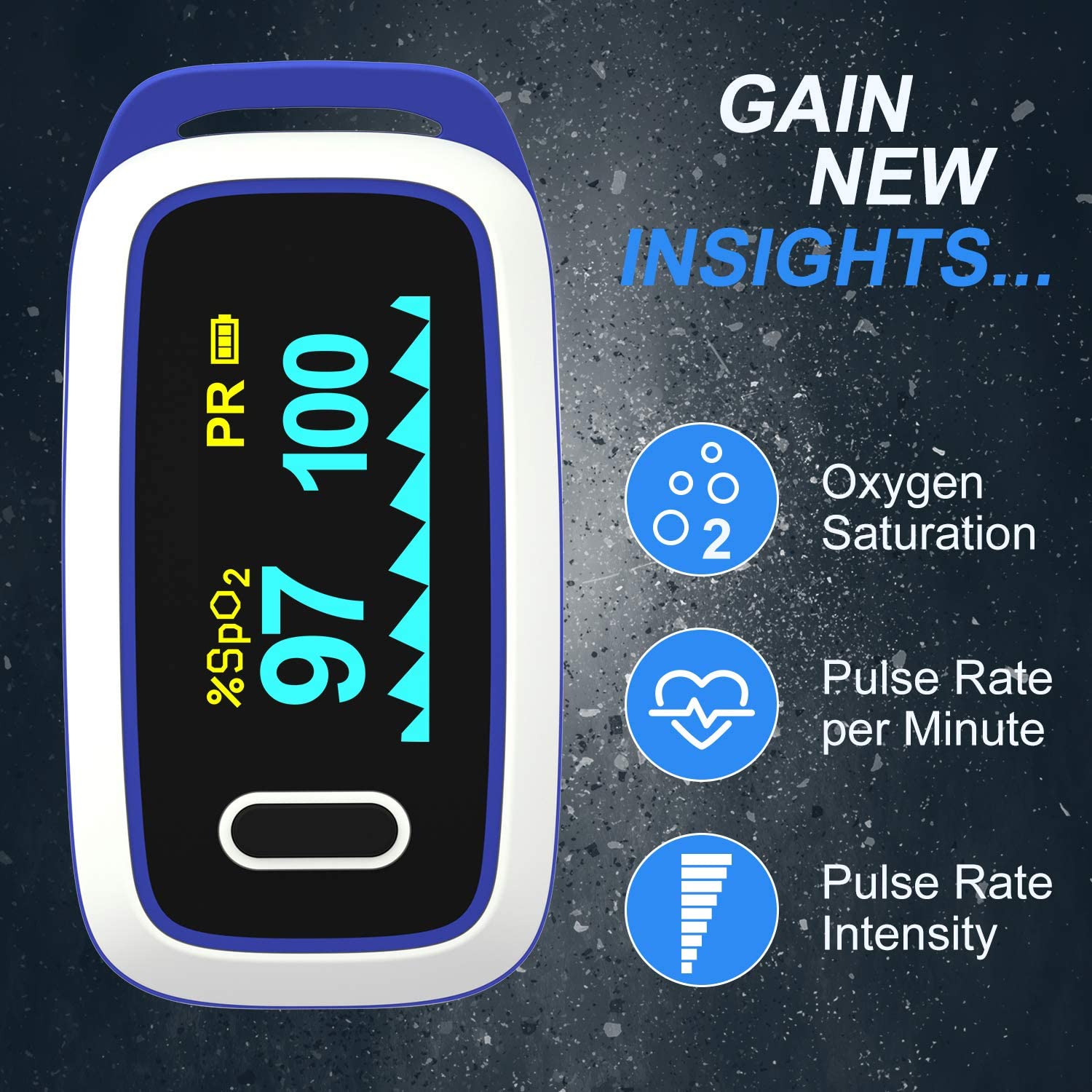Amazon Pulse Oximeter, Oxygen Saturation Monitor with Plethysmograph