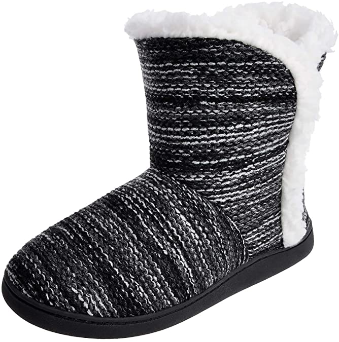 Amazon - Women Comfort Warm Fluffy Faux Fur Slipper Boots Soft Memory ...