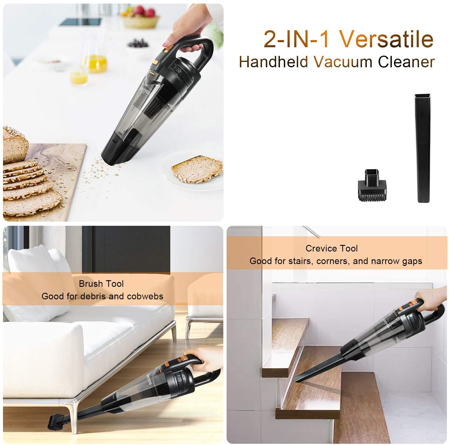 Amazon Handheld Vacuum, Meiyou Portable Hand Vacuum Cordless with