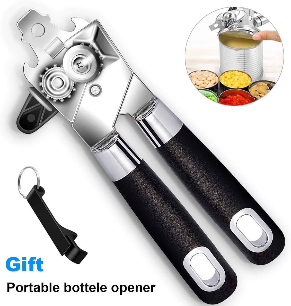 Amazon Can Opener,3 in 1 Manual Can Openers,Foodsafe Stainless Steel