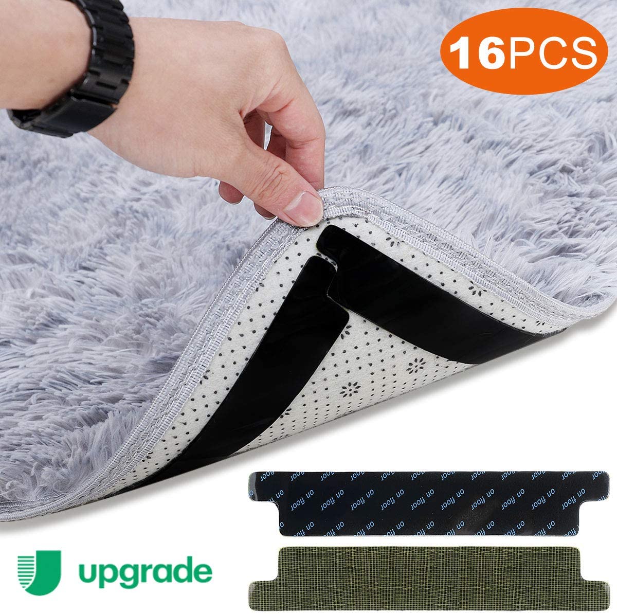 Amazon Rug Gripper Carpet Non Slip Pads 16PCS Anti Slip Rug Grips with Yellow Renewable Carpet