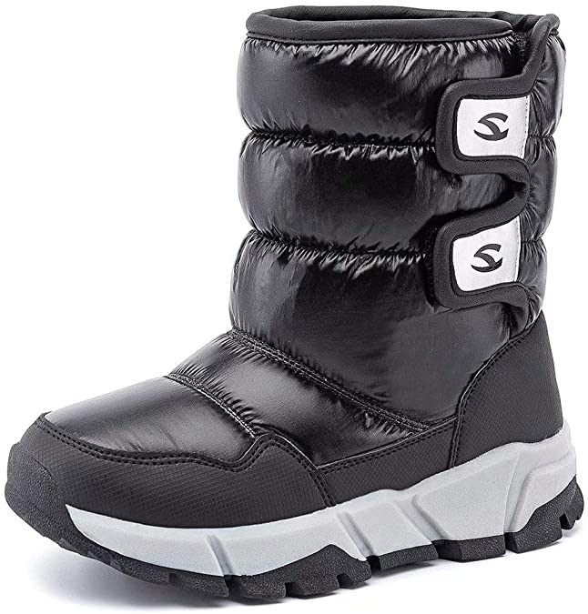 HOBIBEAR Kids Snow Boots - Waterproof Mid-Calf Winter Boots With Faux Fur Lining, Non-Slip Sole, Toddler To Big Kid Sizes - View #9