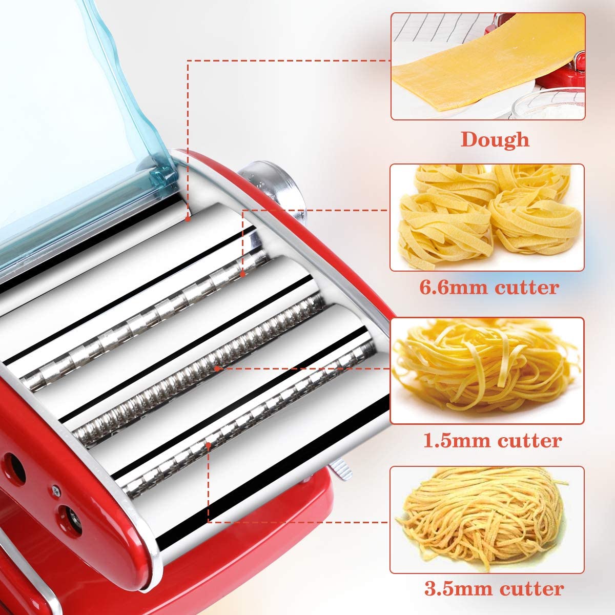 Amazon OGORI Pasta Maker Machine Stainless Steel Manual Pasta Roller