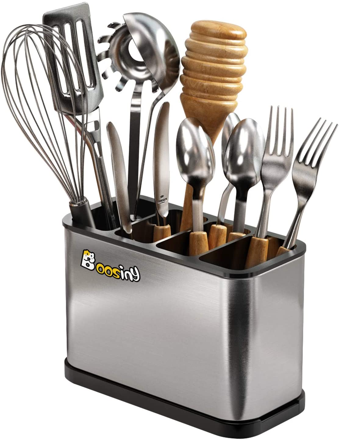 Amazon Utensil Holder, Boosiny Sturdy Stainless Steel Weighted