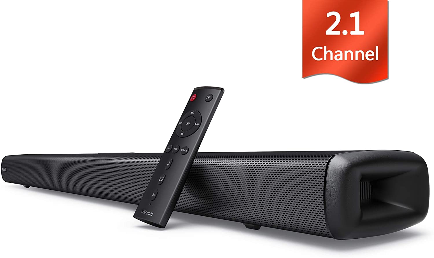 Amazon Sound bar for TV, Vinoil 2.1 Channel 35 Inch TV Soundbar with
