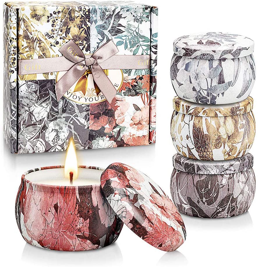 Amazon Gifts for Women, Scented Candle Sets with Natural Fragrance