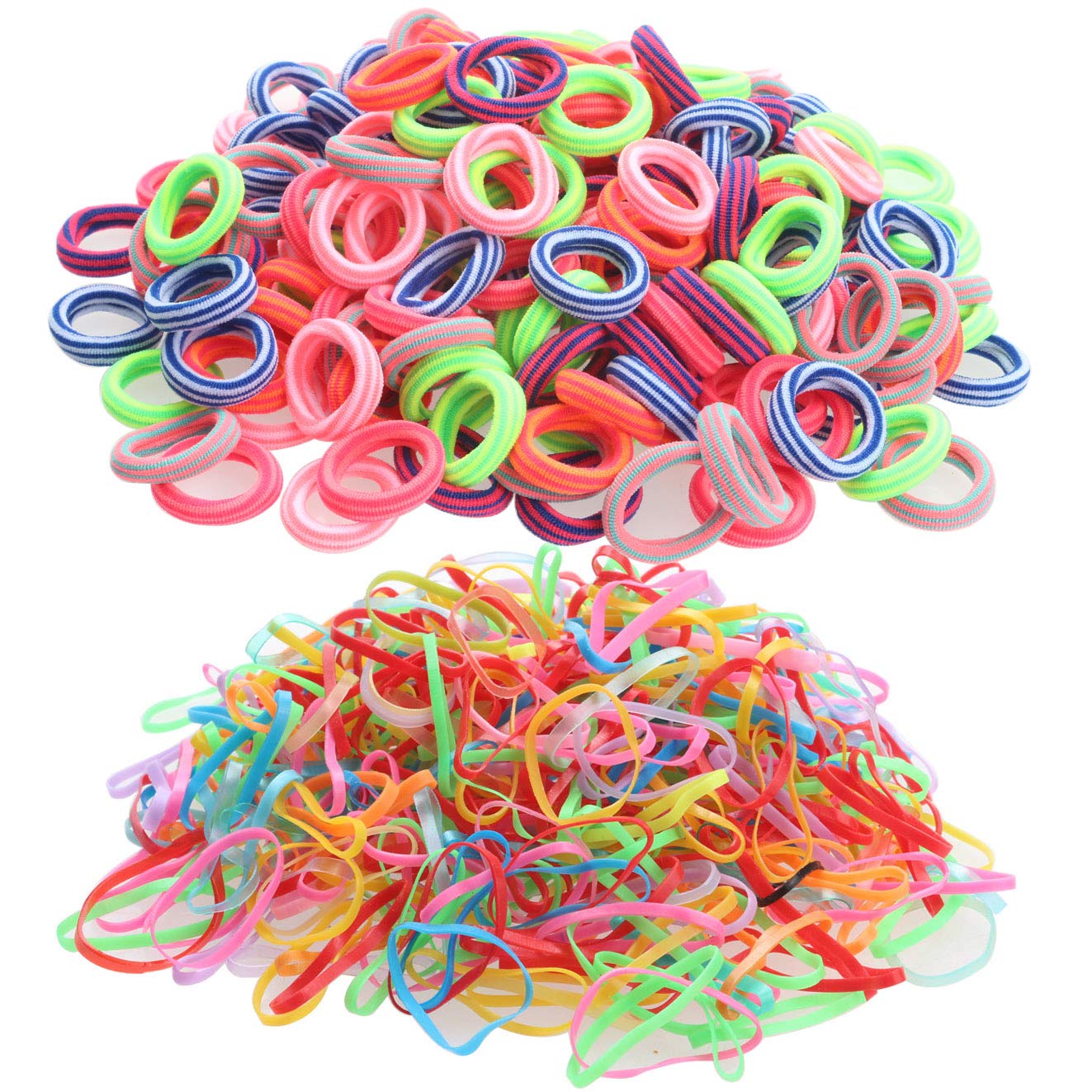 Amazon 1200PCS Hair Elastics Girls Nodamage Elastic Hair Band Rope