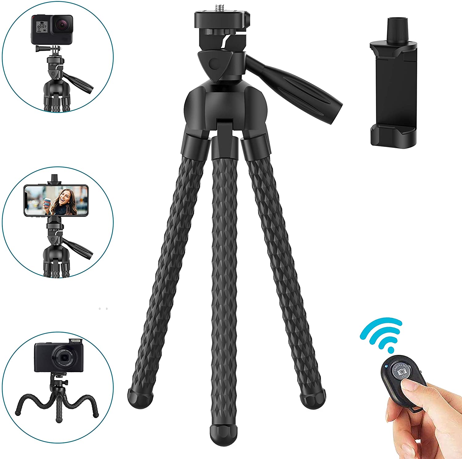 Amazon Phone Tripod Flexible Upgraded, 11 11.87 ( 17.99 )