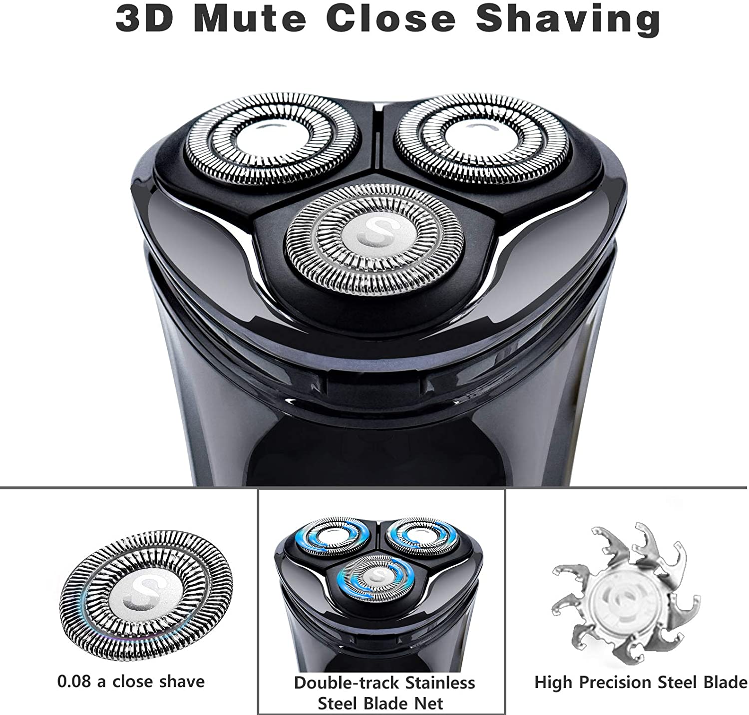Amazon Electric Razor, Rotary Rechargeable Electric Shaver 100