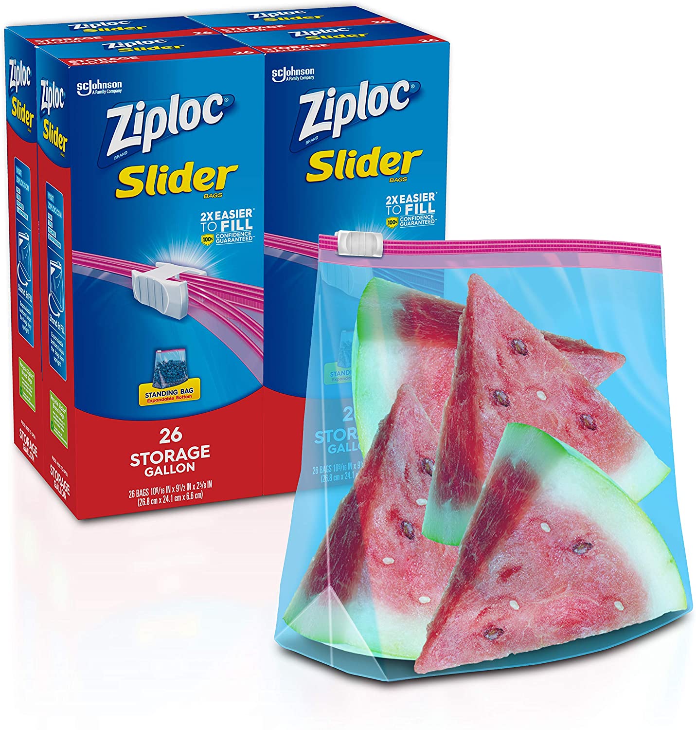 Amazon Ziploc Slider Storage Bags with New Power Shield Technology