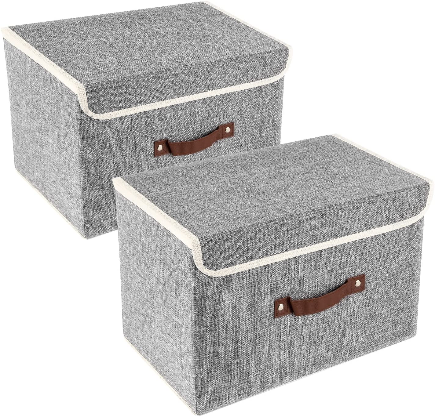 Amazon TYEERDEC Foldable Storage Bins 2 Pack Storage Boxes with Lids